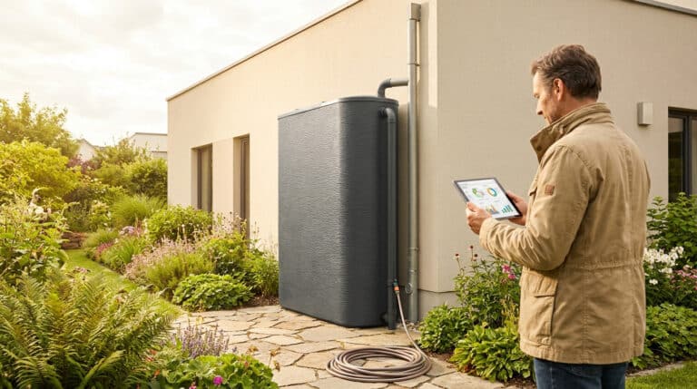 smart rainwater harvesting in a modern garden